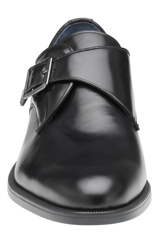 Shop Johnston & Murphy Collection Flynch Monk Strap Loafer In Black Italian Calfskin