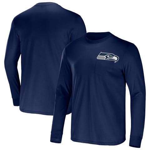 Men's NFL x Darius Rucker Collection by Fanatics College Navy Seattle  Seahawks Flannel Long Sleeve Button-Up Shirt