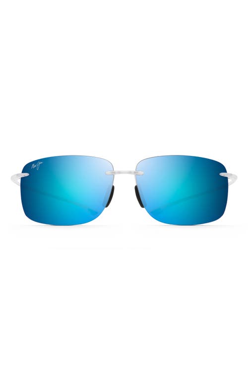 Maui Jim Hikina 62mm Polarized Round Sunglasses In Blue
