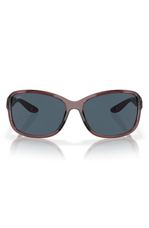 Costa Del Mar Seadrift 58mm Polarized Square Sunglasses In Brown/grey