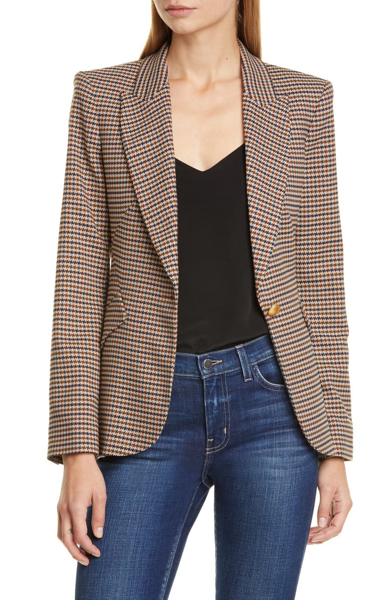 L'AGENCE Chamberlain Houndstooth Blazer | Nordstrom