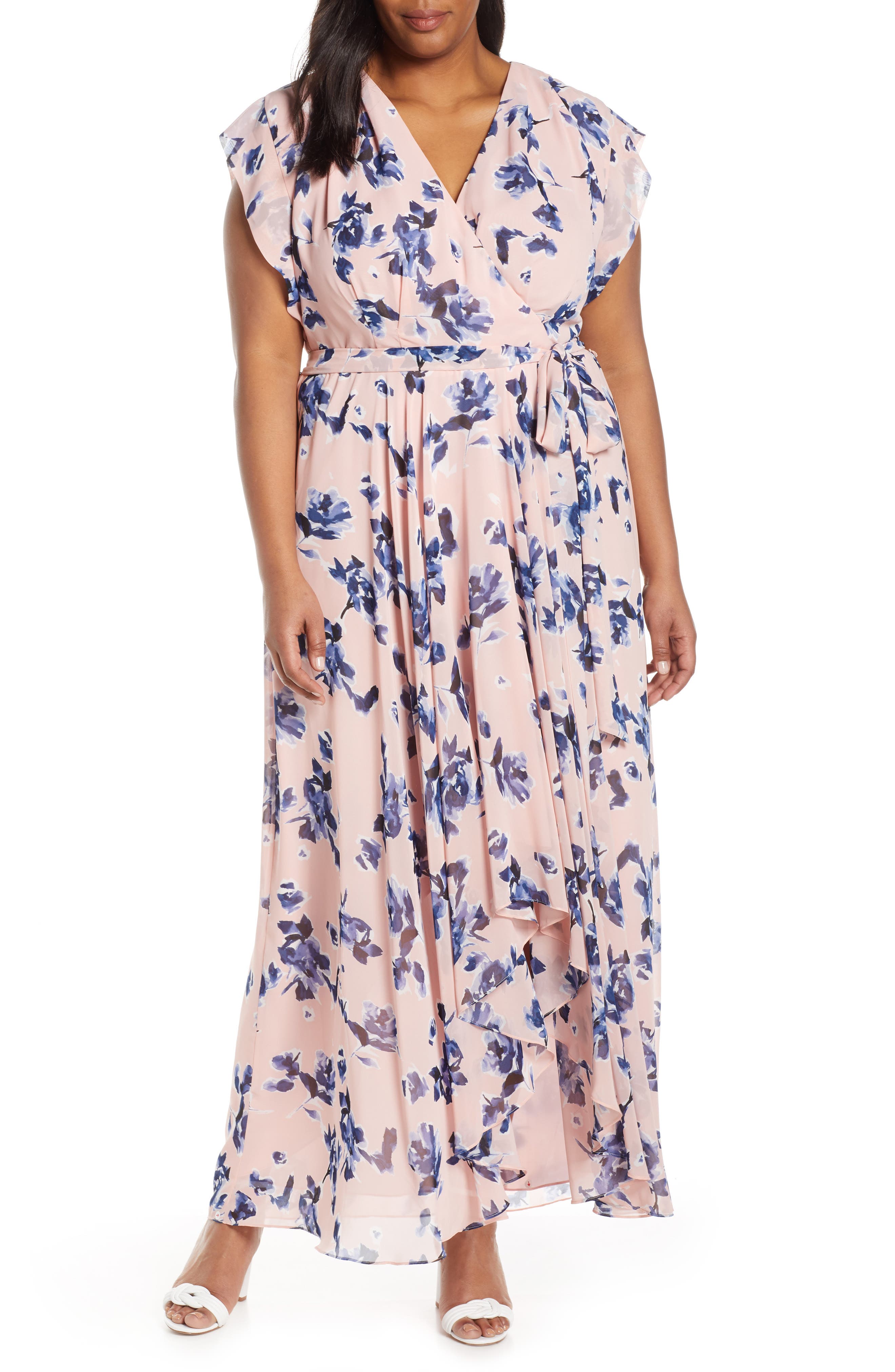 eliza j chiffon maxi dress