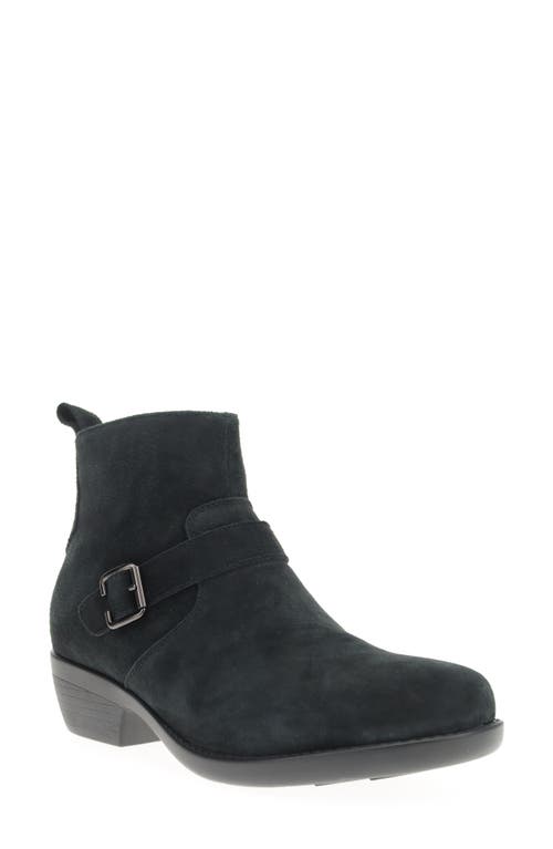 Propét Memphis Zip Bootie In Black Suede
