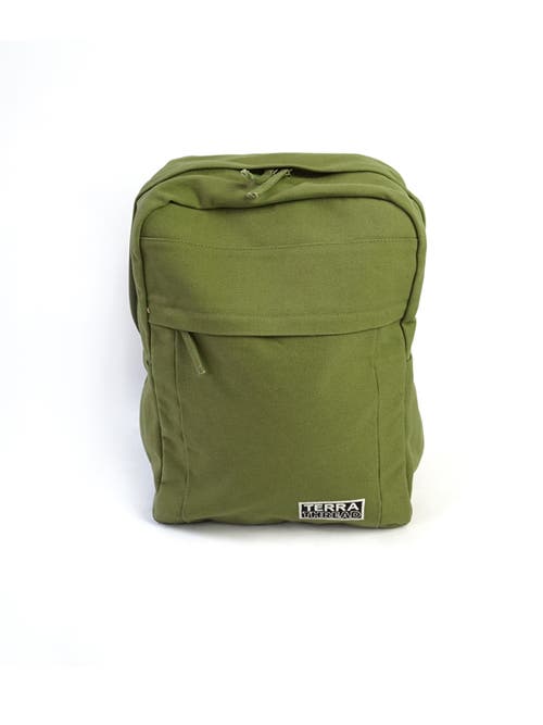 Terra Thread Sustainable Backpack For School And Everyday Use In Olive Green