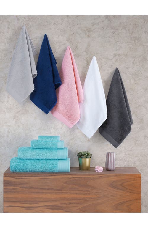 Shop Brooks Brothers Signature 4-piece Turkish Cotton Hand Towels In Silver