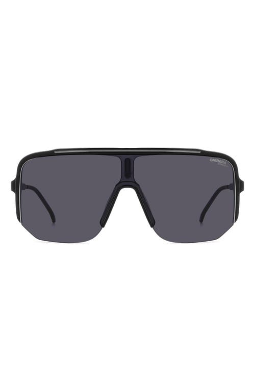 99mm Oversize Shield Sunglasses in Black Grey/Grey