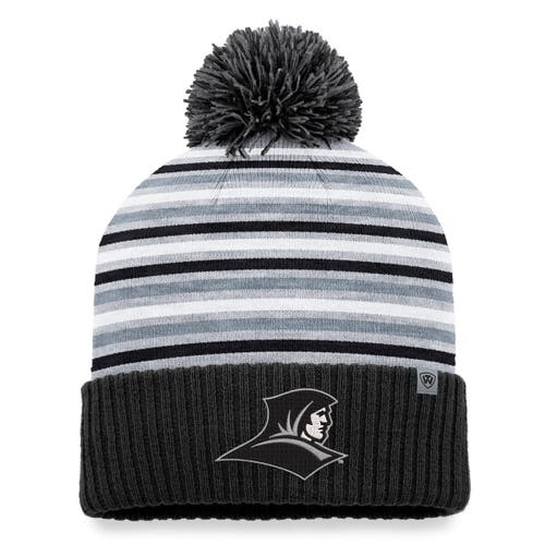 Men's Top of the World Black Providence Friars Dash Cuffed Knit Hat with Pom