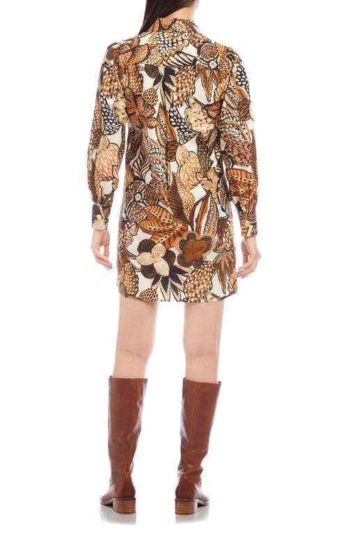 Shop Karen Kane Floral Print Long Sleeve Shirtdress