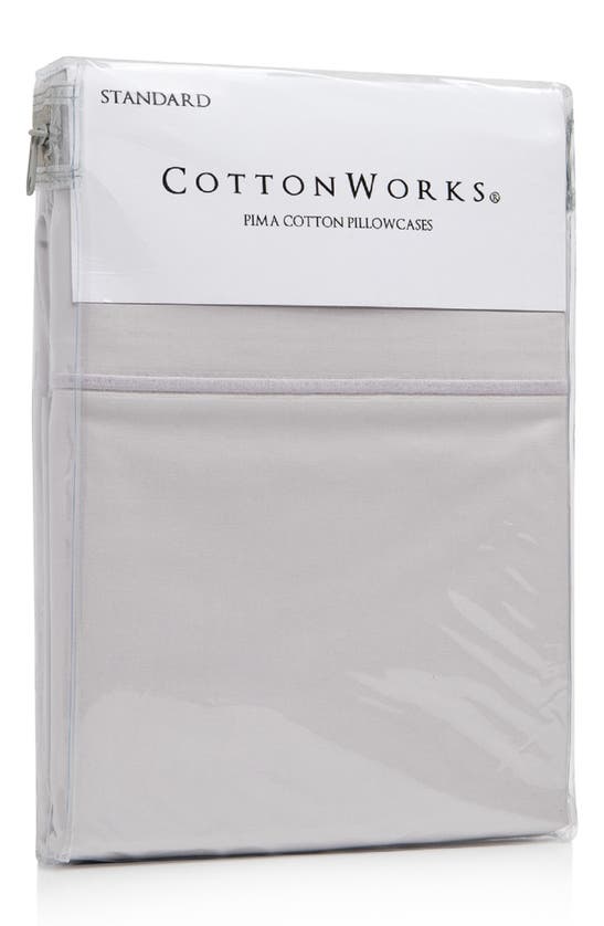 Shop Bedhog 2-piece 1000 Thread Count Pima Cotton Pillowcase Set In Silver