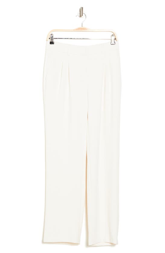 Shop Amanda & Chelsea Soft Pleat Texture Trousers In Ivory
