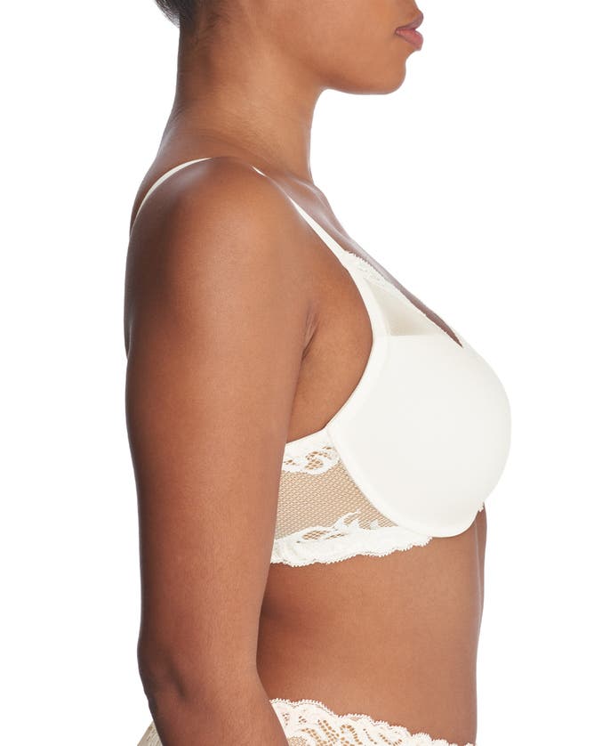 Shop Natori Feathers Full Figure Plunge T-shirt Bra In Ivory