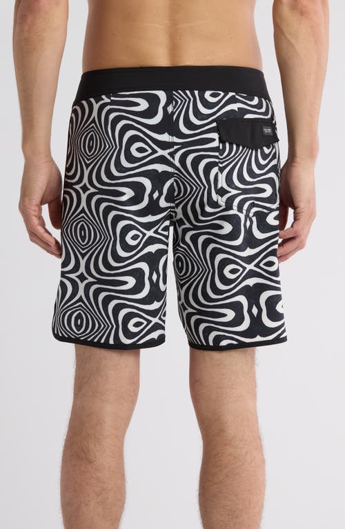 Shop Volcom Lido Print Scallop Mod Board Shorts In White