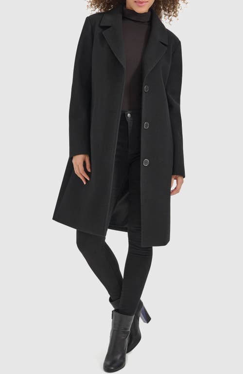 Shop Kenneth Cole Notch Collar Coat In Black