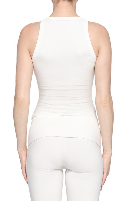 Shop Skims Stretch Cotton Jersey Tank In Marble