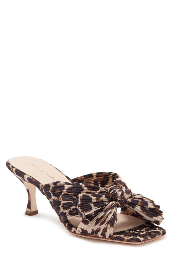 Loeffler Randall Eugenia Pleated Mule Sandal In Chocolate Leopard ...