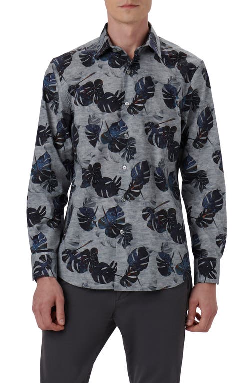 Bugatchi Julian Shaped Fit Print Button-Up Shirt at Nordstrom