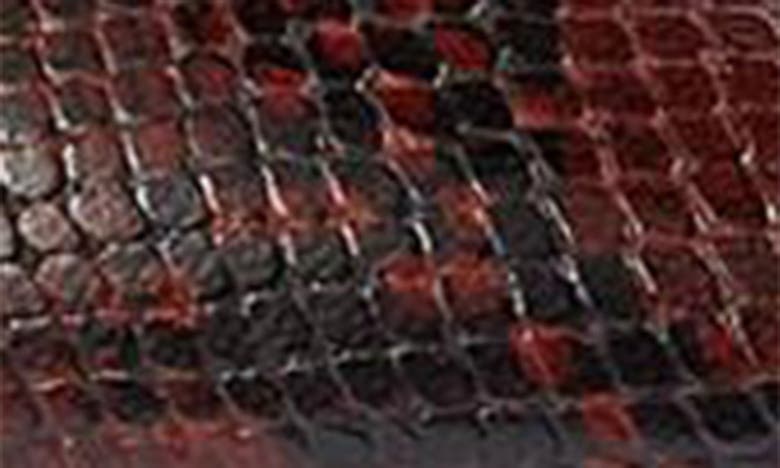 Shop Lk Bennett Floret Snake Embossed Pointed Toe Pump In Dark Red
