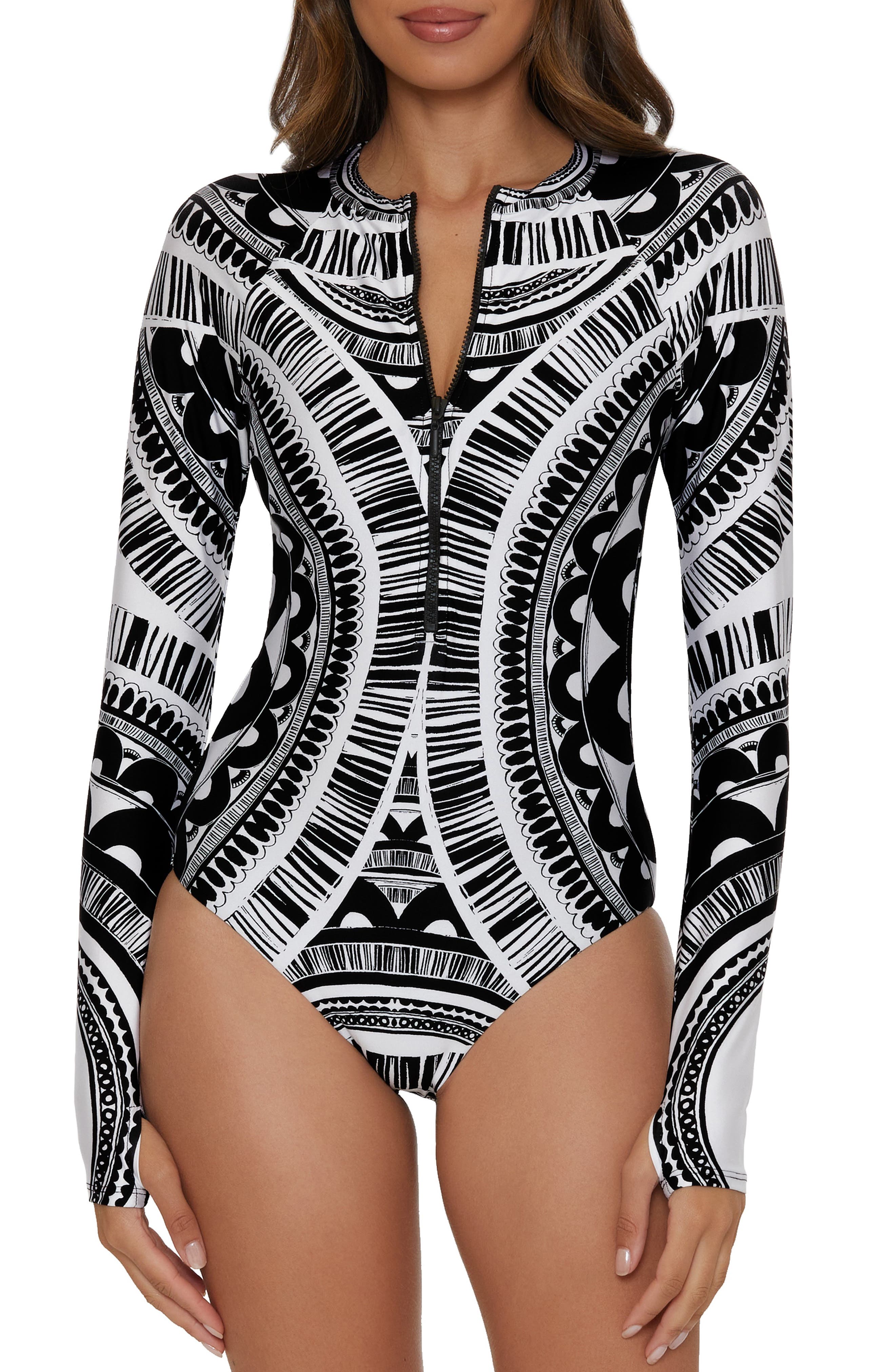 Trina Turk Women's Hula Reversible One Piece Swimsuit, Abstract Print...