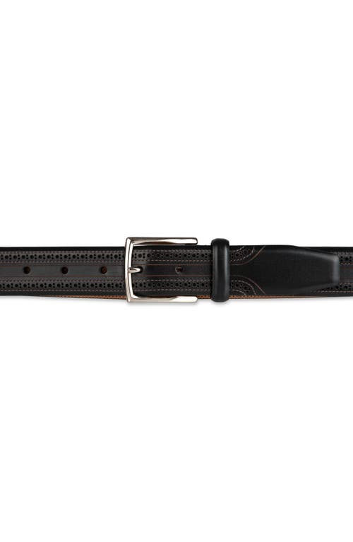 COLE HAAN COLE HAAN BROGUE LEATHER BELT 