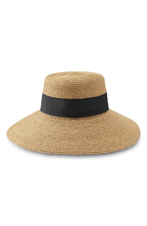 Helen Kaminski Easton Raffia Sun Hat In Natural/black