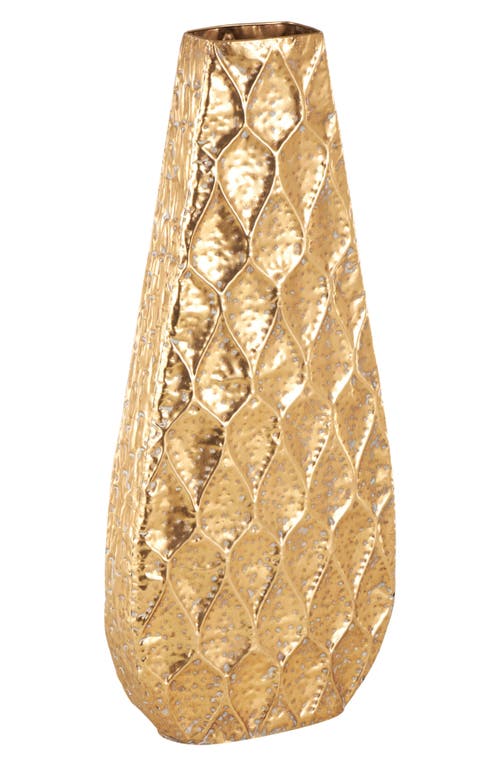 Vivian Lune Home Metal Vase In Gold