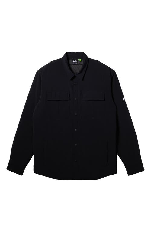 Quiksilver Cold Snap Water Repellent Shacket In Black.