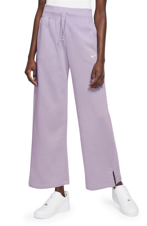 Sportswear Phoenix High Waist Wide Leg Sweatpants in Violet Mist/Sail
