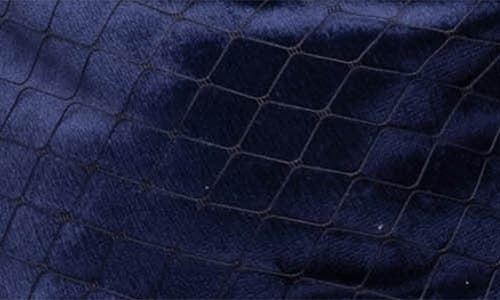 Eugenia Kim Navy Pann Velvet Birdcage Veil Bucket Hat In Navy/black