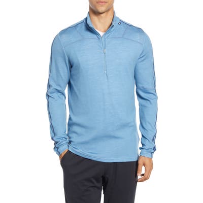 Helly Hansen Hh Lifa Merino Max Quarter Zip Pullover, Blue