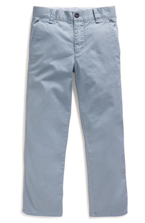 Mini Boden Kids' Flat Front Stretch Cotton Chinos Pebble Blue at Nordstrom,