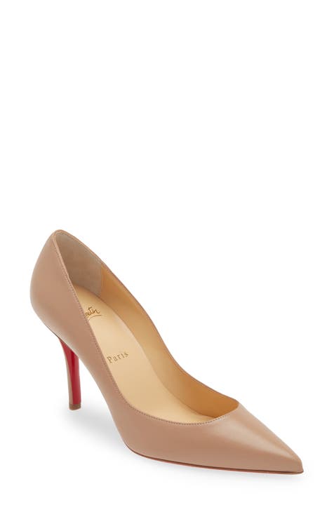 Christian Louboutin - Authenticated Heel - Leather Beige Plain for Women, Very Good Condition