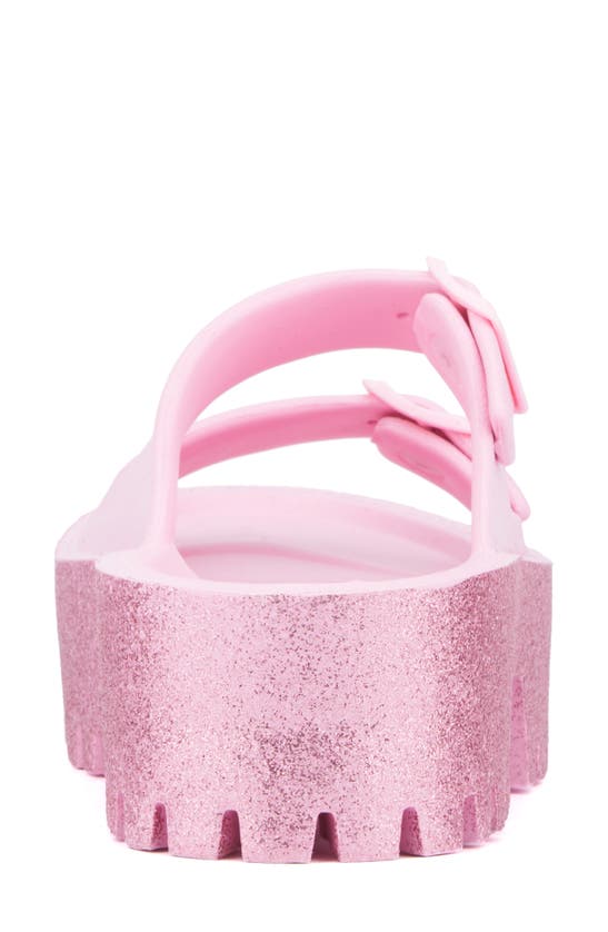 Shop Olivia Miller Sparkles Plaform Slide Sandal In Pink