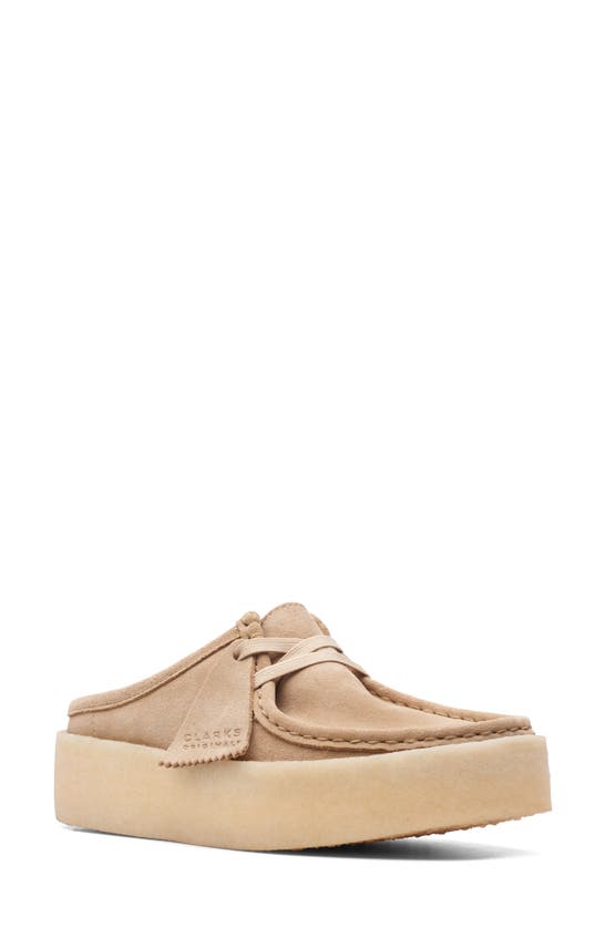 Clarks Originals Womens Wallacraft Bee Suede Shoes In Beige In Maple Suede W Lined