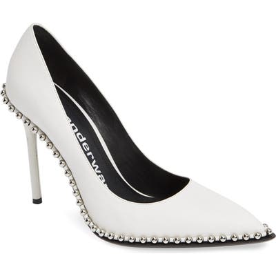 Alexander Wang Rie Stud Pointy Toe Pump - White