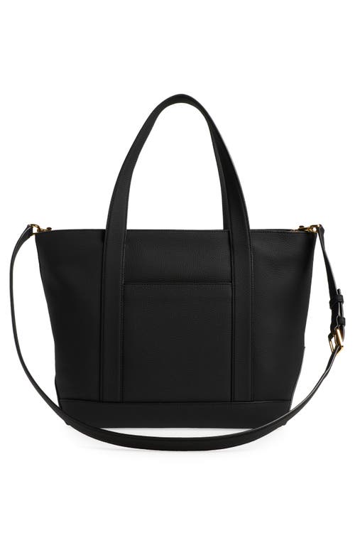 Shop Veronica Beard Goody Grand Leather Tote Bag In Black