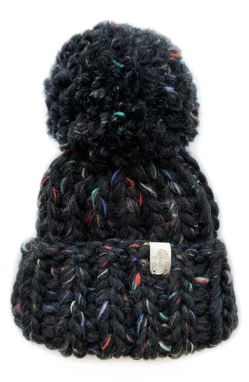 PINE + POPPY Denali Wool Blend Pompom Hat in Galaxy