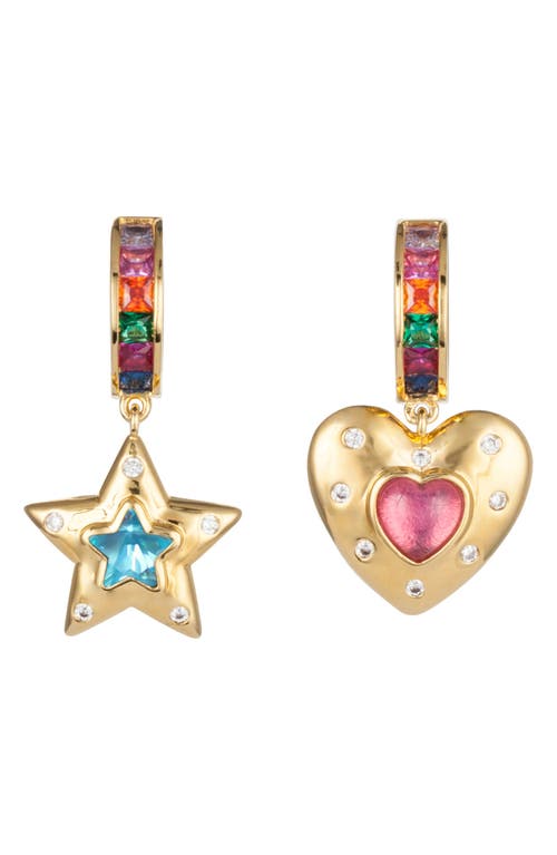 July Child Disco Disco Mismatched Drop Huggie Hoop Earrings in Gold at Nordstrom