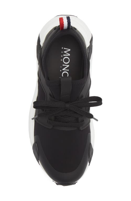 Moncler Lunarove Neoprene Low-top Sneakers In Black/black