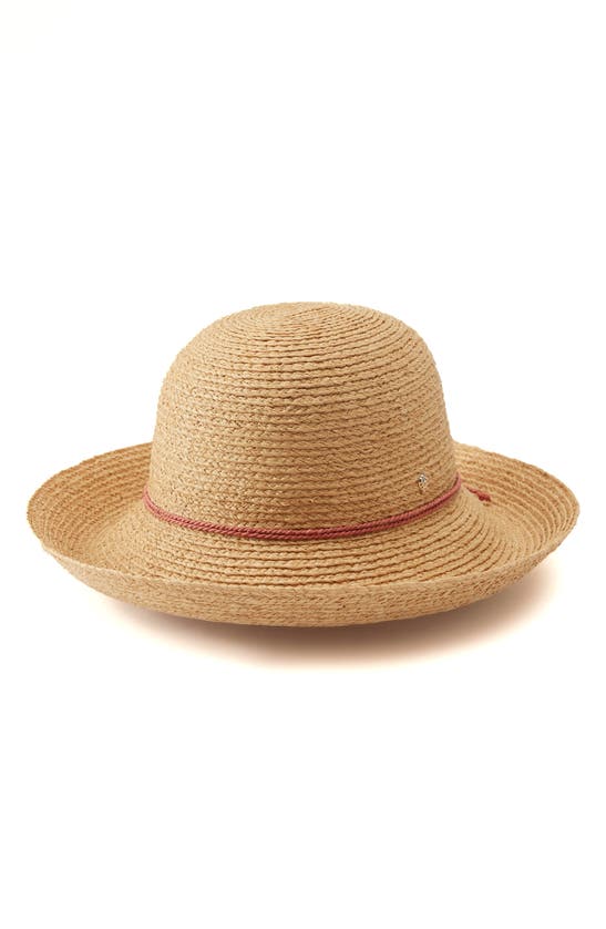 Shop Helen Kaminski Prima 10 Raffia Hat In Natural/ Pomelo