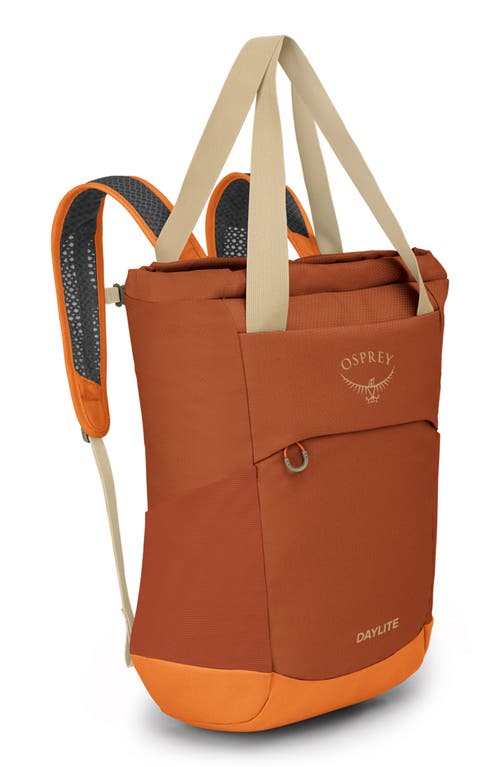 Shop Osprey Daylite Water Repellent Tote Pack In Umber/tequila Sunrise