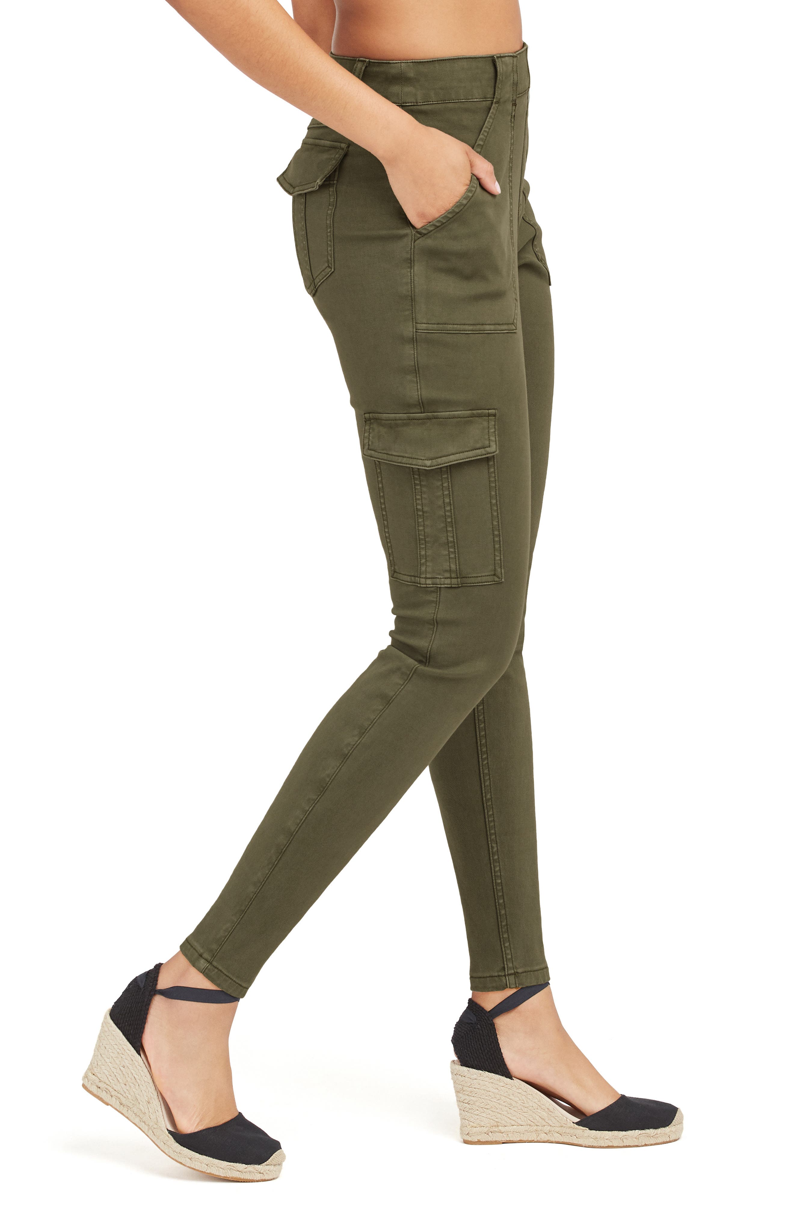 spanx stretch twill cargo pants