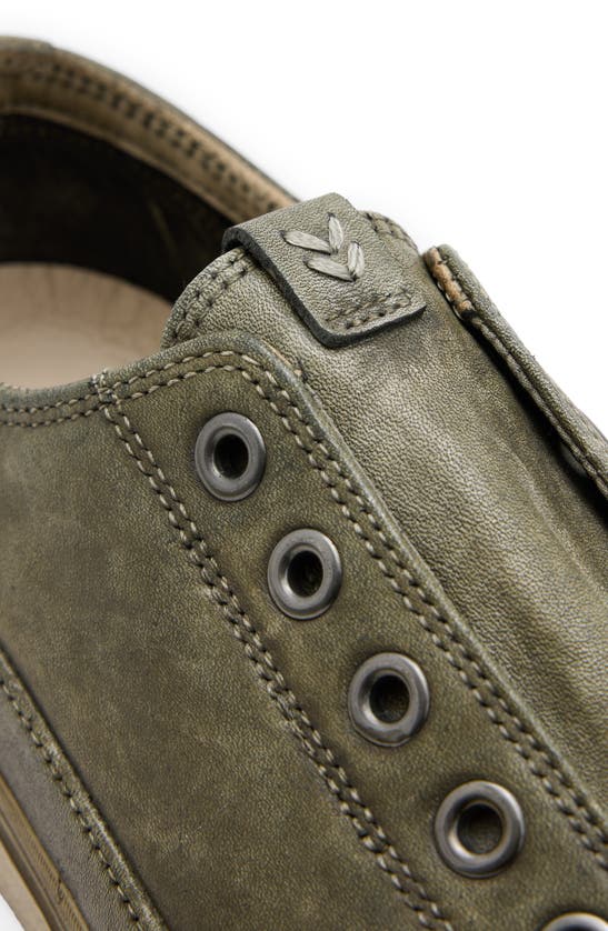 Shop John Varvatos Laceless Low Sneaker In Olive