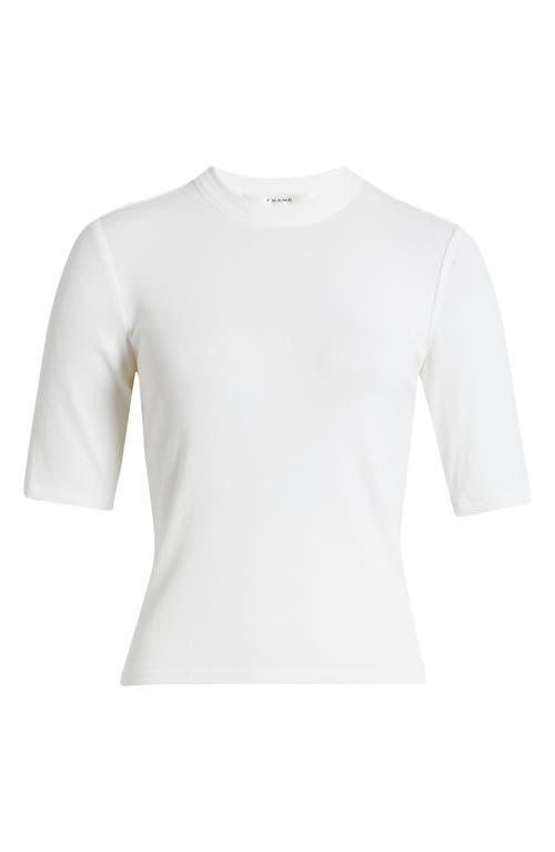 Shop Frame Rib Crewneck T-shirt In White