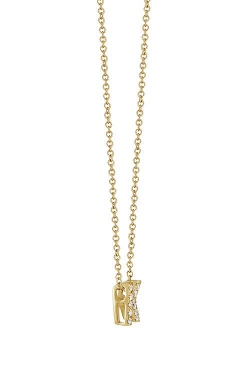Bony Levy 18k Gold Pavé Diamond Initial Pendant Necklace In 18k Yellow Gold - K