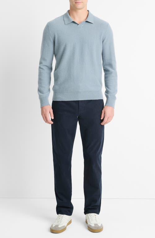 VINCE VINCE BOILED CASHMERE JOHNNY COLLAR SWEATER 