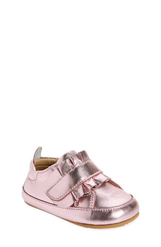 Shop Old Soles Kids' Frilly Metallic Sneaker In Pink Frost / Gum Sole