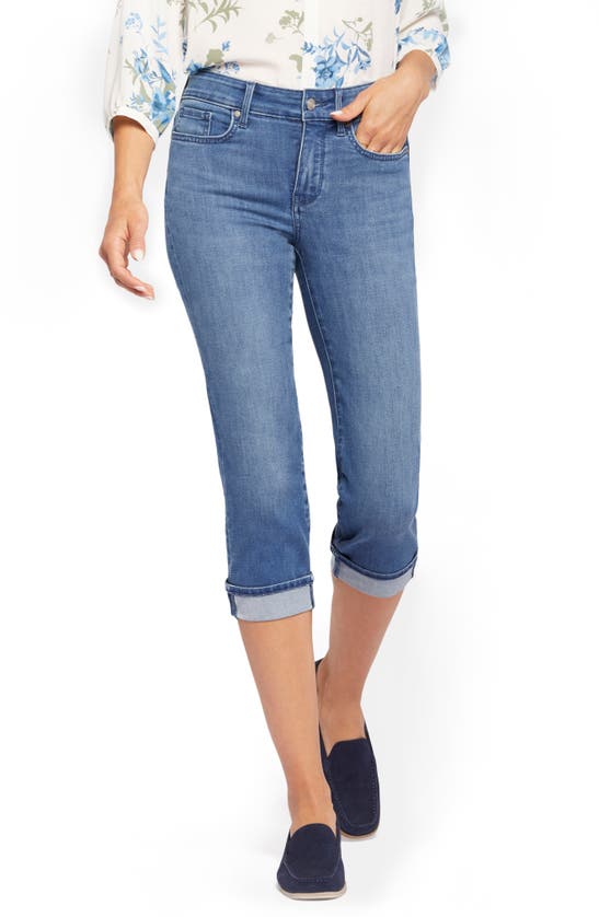 Nydj Marilyn Roll Cuff Crop Capri Jeans In Stunning