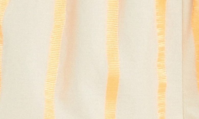 Shop English Factory Tape Stripe Stretch Cotton Shorts In Beige/ Orange