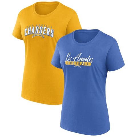 Los Angeles Rams Fanatics Branded Women's Blitz & Glam Lace-Up V-Neck  Jersey T-Shirt - Royal/Gold