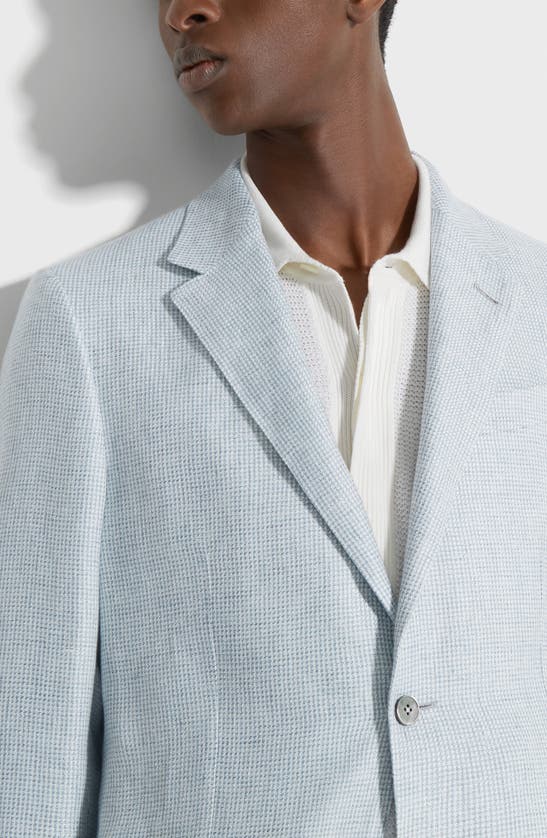 Shop Zegna Fairway Crossover Linen, Wool & Silk Sport Coat In Light Blue